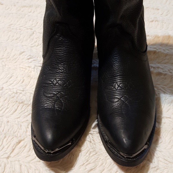 Masterson Boot Co. Black Leather Boots. Sz 6.5 - Picture 3 of 8